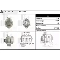 Генератор EDR UZ2D SE Toyota Hiace (XH10) 4 Фургон 930278 710ZXFE