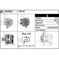 Генератор EDR 7GM N8LB 930283 Volvo V60 1 (155) Универсал 2.4 D4 AWD 163 л.с. 2012 – 2024 0QISMTN