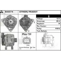 Генератор EDR 930374 Peugeot 207 1 (WK, WC, PF1) 2006 – 2014 4RFCUJT BE9 6B7