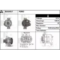 Генератор EDR IBNRU Ford Mondeo 3 (GE, B4Y) Седан 2.5 V6 24V 170 л.с. 2000 – 2007 0G6 K3RP 930457