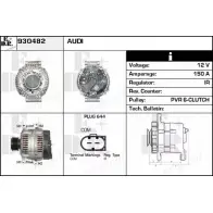 Генератор EDR AMK4Q CTS LTBX 930482 Audi A6 (C6) 3 Универсал 2.8 Fsi 210 л.с. 2006 – 2008