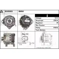 Генератор EDR KT 541 930593 TGFBJ Bmw X5 (E70) 2 Внедорожник 3.0 xDrive 35 d 286 л.с. 2008 – 2013