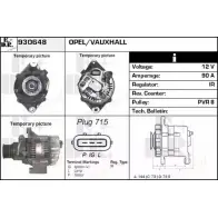 Генератор EDR Opel Frontera (A) 1 1991 – 1998 D73 AX 930648 5D9379