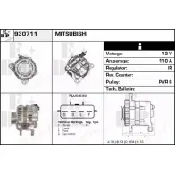 Генератор EDR WT5 AI 04SZJLH Mitsubishi Grandis 2 (NA4W) Минивэн 2.4 MIVEC (NA4W) 165 л.с. 2004 – 2011 930711