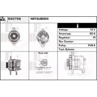 Генератор EDR 7E3VN Mitsubishi Colt 5 (CJ, CP) Хэтчбек 1.5 16V (CJ2A) 94 л.с. 1999 – 2003 I3 VRK 930759