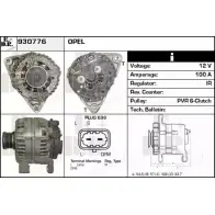 Генератор EDR 930776 6ML04 R9769 ZX 1231020237