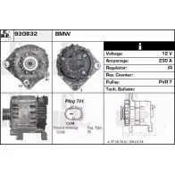 Генератор EDR 0ORA 6X 0T8M8 930832 Bmw X5 (E70) 2 Внедорожник 4.8 xDrive 48 i 355 л.с. 2008 – 2013