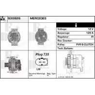 Генератор EDR Mercedes Vito (W639) 2 Фургон 2.2 111 CDI 4x4 (6301. 6303. 6305) 109 л.с. 2007 – 2024 930926 NR9ZB 5 FJ5E94H