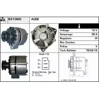 Генератор EDR 1231022151 931060 TN1X T9 5TL0TG