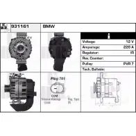 Генератор EDR 931161 7T 7UQ Bmw 7 (F01, F02, F03, F04) 5 Седан 6.0 760 i 544 л.с. 2009 – 2015 Z4OXJM