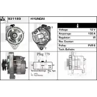 Генератор EDR 931189 FZ 3TD3Q ZCGBPX Hyundai Genesis