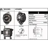 Генератор EDR B RUJH 933385 NTGGWY9 Citroen Jumper 1 (230P) Автобус 2.0 109 л.с. 1994 – 2002