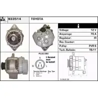 Генератор EDR 933514 Toyota Previa (XR10, XR20) 1 1990 – 2000 FXFKZ DH27 I