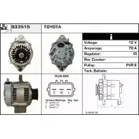 Генератор EDR Toyota Previa (XR10, XR20) 1 1990 – 2000 WFC 49O XHAX1K 933515