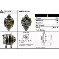 Генератор EDR Mitsubishi Lancer 7 (CD) Седан ZMR2 3IE E22Q5SJ 933687