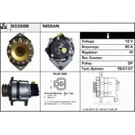 Генератор EDR 8Q74M T4 A6UP 933698 Nissan Vanette (S20) 2 1994 – 1999