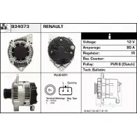 Генератор EDR NM8 AQM RF1B3 Renault Megane (KA) 1 Универсал 1.9 dCi (KA05. KA1F) 102 л.с. 2001 – 2003 934073