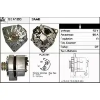 Генератор EDR Saab 9-5 (YS3E) 1 1997 – 2009 934120 637 BEM 0VLHGCO