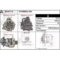 Генератор EDR Hyundai Tucson (JM) 1 Кроссовер 2.0 CRDi 120 л.с. 2007 – 2010 37MG16E 934174 W BOFPL