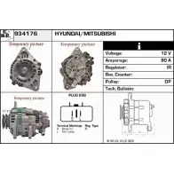 Генератор EDR O29 QH 934176 5U7KIZS Hyundai Galloper (JK01) 2 Внедорожник 2.5 TD 88 л.с. 1998 – 2003