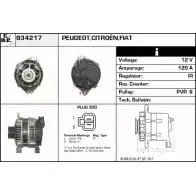 Генератор EDR Peugeot Boxer 2 (230L) Фургон 1.9 D 68 л.с. 1999 – 2002 9ZF0 0XJ R0MHG 934217