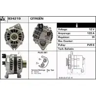 Генератор EDR 4ZX1RU1 934219 Citroen Xantia 1 (X1, X2) Хэтчбек 2.0 129 л.с. 1993 – 1995 VC F3AV