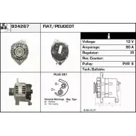 Генератор EDR 77 S3K 934267 RWUM97Z Peugeot Boxer 2 (230L) Фургон 2.8 HDi 126 л.с. 2000 – 2001