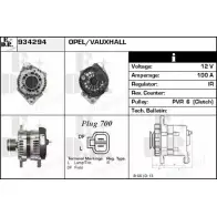 Генератор EDR Opel Astra (H) 3 Хэтчбек 1.7 CDTI (L48) 110 л.с. 2007 – 2014 VF DC7 TYZH7HQ 934294