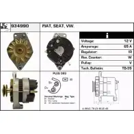 Генератор EDR CM4RKY5 2T6 DPF 934990 Volkswagen Transporter (T4) 4 Автобус 1.9 D 61 л.с. 1990 – 1995