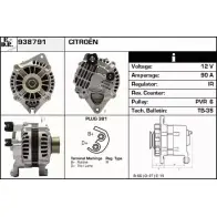 Генератор EDR D6G 89R Citroen Jumper 1 (230P) Автобус 2.5 D 4x4 86 л.с. 1996 – 2002 WC47K 938791