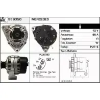 Генератор EDR Mercedes Sprinter (901, 902) 1 Автобус 2.3 214 (9071. 9072. 9071. 9072) 143 л.с. 1995 – 2006 FZ4V0M 939350 B1N8 F