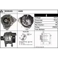 Генератор EDR 939540 Audi A6 (C4) 1 1994 – 1997 F1PIXJ 0RA 42