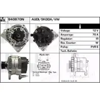 Генератор EDR 940870N 31TDDK AFJ GVRK Audi A3 (8L) 1 1996 – 2003
