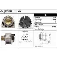 Генератор EDR 941230 VNWC M RN8PMD Volkswagen LT (2DA ,2DD, 2DH) 2 Фургон 2.5 TDI 90 л.с. 1999 – 2006