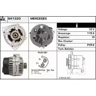Генератор EDR W4WT 8D 941320 Mercedes Sprinter (901, 902) 1 Автобус 2.3 214 (9071. 9072. 9071. 9072) 143 л.с. 1995 – 2006 G4WMJ0X