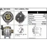 Генератор EDR 941930 Fiat Scudo (220) 1 Универсал 2.0 JTD 94 л.с. 2004 – 2006 J55K1 4 V4MLV