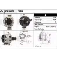 Генератор EDR 92F61 4YEA 10 942650N Ford Transit 6 (FD) Автобус 2.4 TDdi 90 л.с. 2001 – 2006