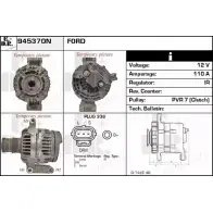 Генератор EDR 945370N 4WVMX Ford Transit 6 (FD) Автобус 2.4 TDdi 90 л.с. 2001 – 2006 JF HH65