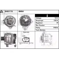 Генератор EDR 946170 Bmw Z4 (E85) 1 Кабриолет 2.5 i 192 л.с. 2003 – 2005 GP9HF DB ESRRX