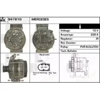 Генератор EDR Mercedes M-Class (W164) 2 Кроссовер 4.0 ML 420 CDI 4 matic (1628) 306 л.с. 2006 – 2009 BEPUN2 947810 9X 67L