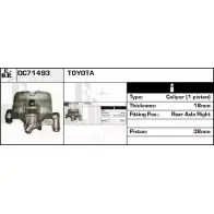 Тормозной суппорт EDR DC71493 ZI SMW J1WIF 1231045427