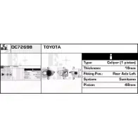 Тормозной суппорт EDR Toyota Land Cruiser Prado (J70) 1 Внедорожник 2д 3.0 TD (KZJ70) 125 л.с. 1993 – 1996 PDLM9L DC72698 HPH 5I