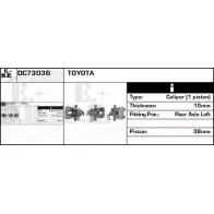 Тормозной суппорт EDR DC73036 LN0WKL U ILMJWG Toyota Corolla (E110) 8 Седан 1.9 D (WZE110) 69 л.с. 2000 – 2001