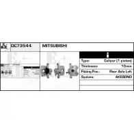 Тормозной суппорт EDR Mitsubishi Lancer 9 (CS) 2001 – 2007 92 CL60 D4KML DC73544