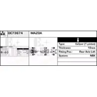 Тормозной суппорт EDR DC73674 ME QMXGS X9EX4 Mazda MX-5 (NB) 2 Кабриолет 1.8 i Turbo 185 л.с. 2002 – 2005