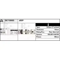 Тормозной суппорт EDR DC73860 UCW2 E67 BVNV7E7 Jeep Grand Cherokee (WH, WK) 3 Внедорожник 3.7 V6 4x4 214 л.с. 2004 – 2010