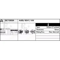 Тормозной суппорт EDR DC73894 Seat Leon (1P1) 2 Хэтчбек 2.0 TFSI 240 л.с. 2006 – 2011 H430U9W 2U44 Y