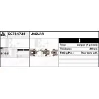 Тормозной суппорт EDR 09OM5 U5 Jaguar XK (X150) 2 2006 – 2014 ILHN7 DC784738