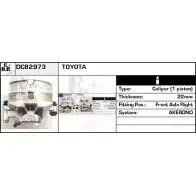 Тормозной суппорт EDR TG2XUJY UF32 A DC82973 Toyota Previa (XR10, XR20) 1 1990 – 2000