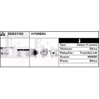Тормозной суппорт EDR DC83150 Hyundai Matrix (FC) 1 2001 – 2010 6U3C62 X FPCD3